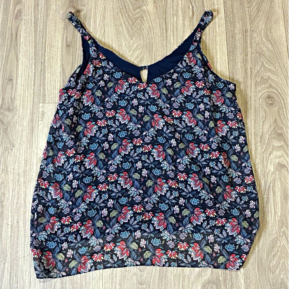 CAbi Y2K Women's Floral Spaghetti Strap Lined Cami Tank M